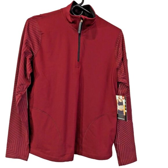 AVIA Womens Activewear Reflective Stripe 1/4 Zip Performance Jacket Pull… - Picture 12 of 12